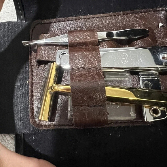 Vtg Royce NY Noymer Mens Grooming Kit Shave Manicure Leather Kit Razor Travel - Picture 5 of 11